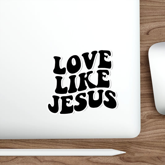 Love Like Jesus Hippie Christian Sticker