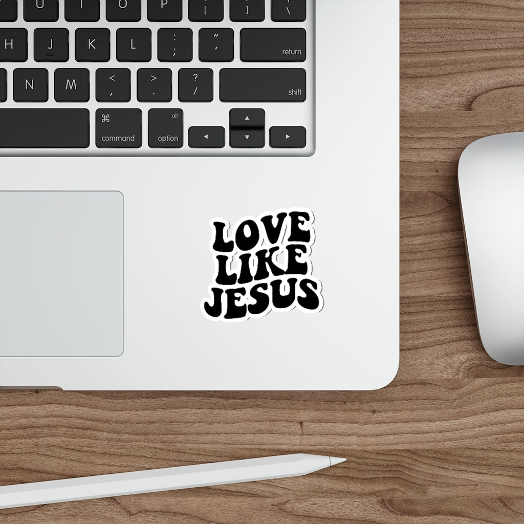 Love Like Jesus Hippie Christian Sticker