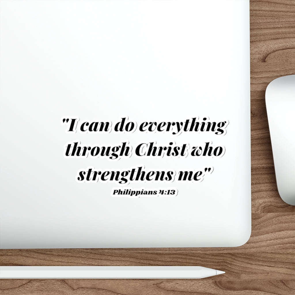 Phil 4:13 Christian Sticker | Bible Verse Sticker