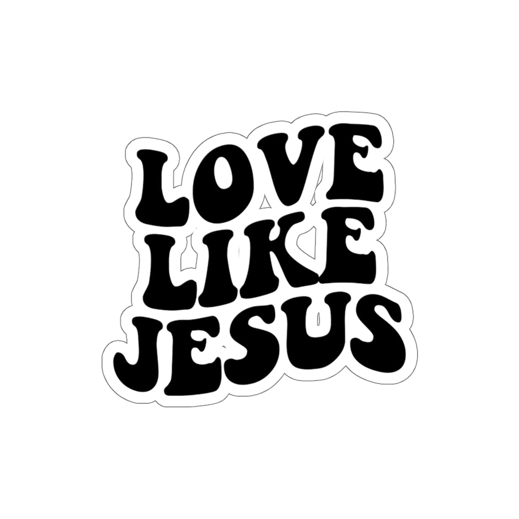 Love Like Jesus Hippie Christian Sticker