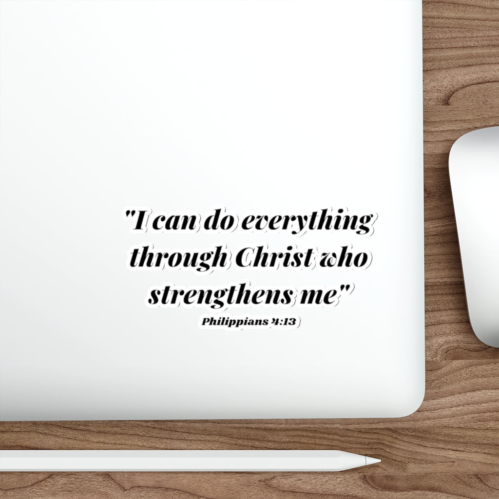 Phil 4:13 Christian Sticker | Bible Verse Sticker