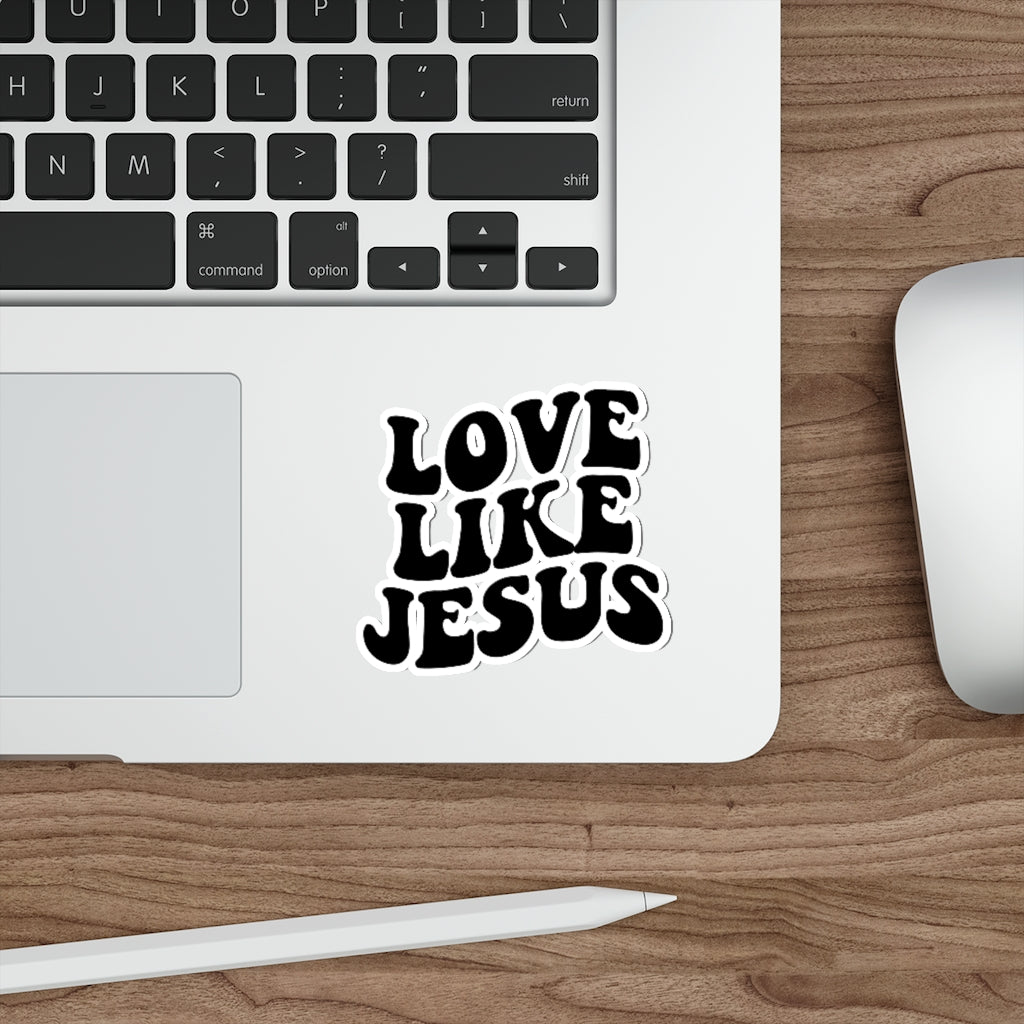 Love Like Jesus Hippie Christian Sticker