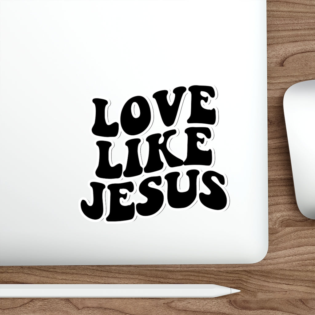 Love Like Jesus Hippie Christian Sticker